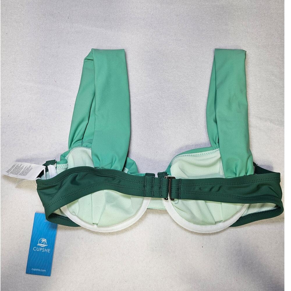 Cupshe Bikini Top Green Size Medium - Picture 3 of 5